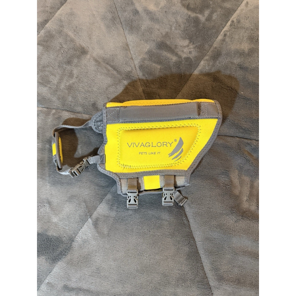 Vivaglory Dog Life Jacket Adjustable Buckle Pet Safety Vest Extra Small Yellow